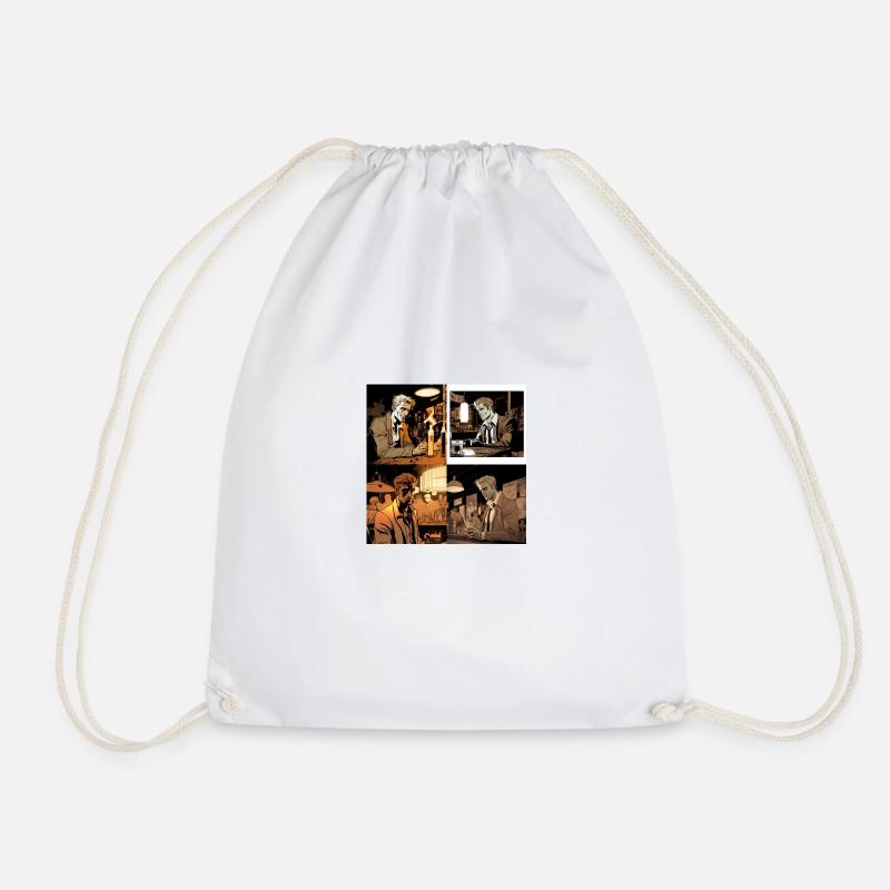 Comic picture of a person looking - Drawstring Bag - white