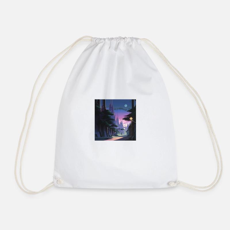 Sunrise in the forest - Drawstring Bag - white