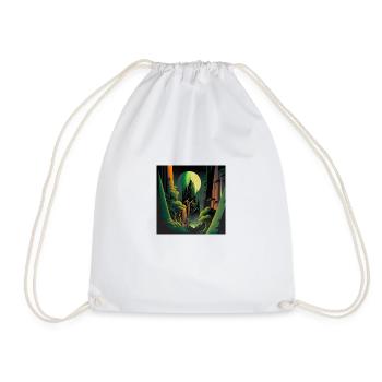 Sunrise in the forest - Drawstring Bag - white - Front