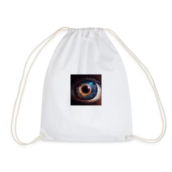 The galaxy Eye - Drawstring Bag - white - Front