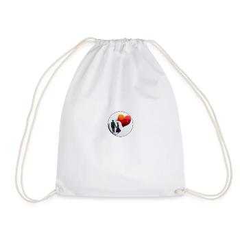 Amour et coeur en papier vesion cercle - Sac de sport léger - blanc - Devant