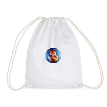 Little fox in a bubble - Drawstring Bag - white - Front