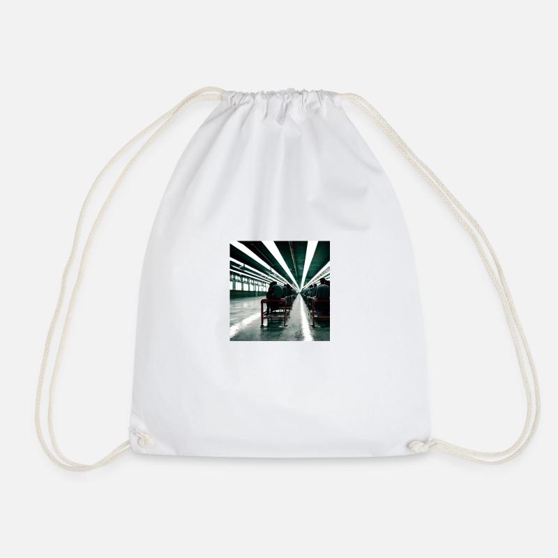 Airport Hall - Drawstring Bag - white