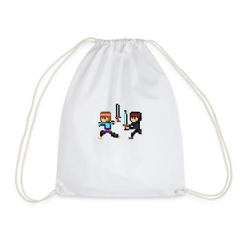 Combat de ninja PixelArt - Sac de sport léger - blanc - Devant