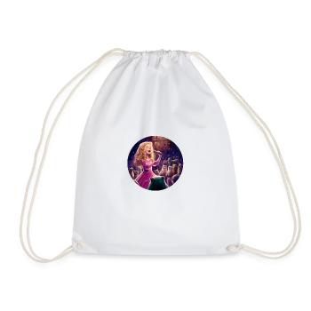 concert for cats - Drawstring Bag - white - Front