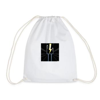 Hand mit Blitz Elektriker - Drawstring Bag - white - Front