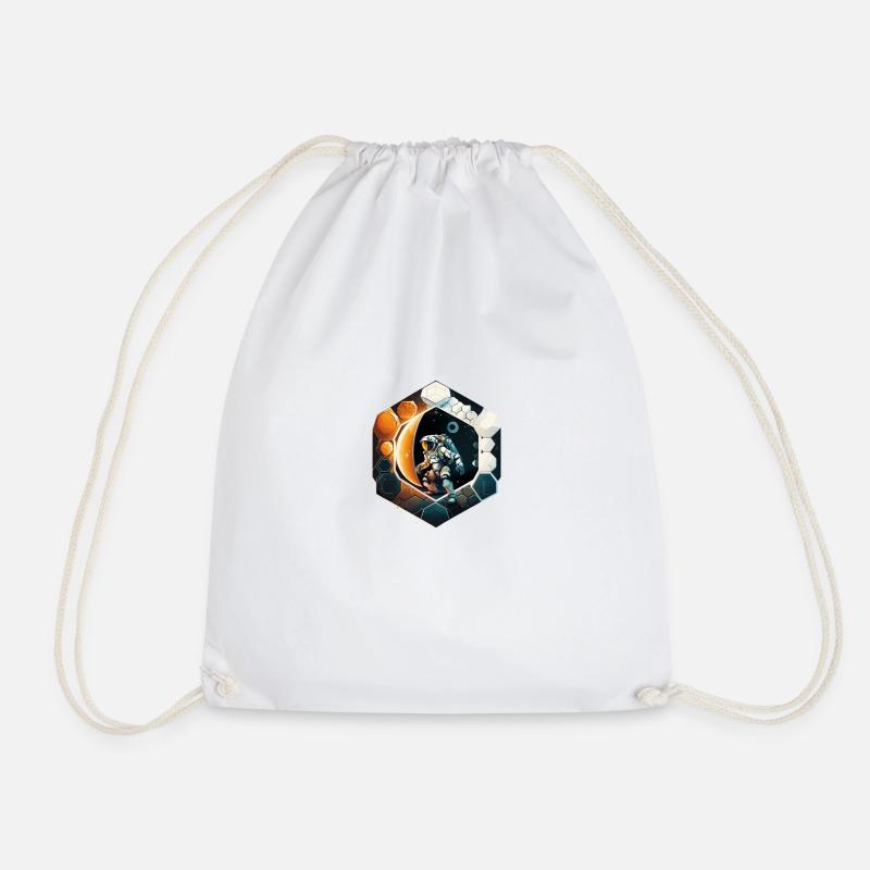 Galactic Hero Spaceship Astronaut Space - Drawstring Bag - white
