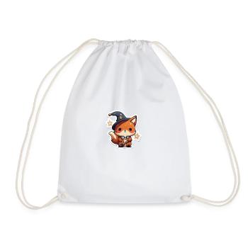 roter kleiner fuchs im cartoon chibi style - Turnbeutel - Weiß - Vorne