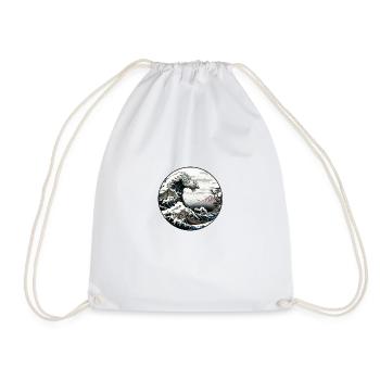 No 3 : T-shirt Wave Kanagawa Ukyio_e Style Japan - Sac de sport léger - blanc - Devant