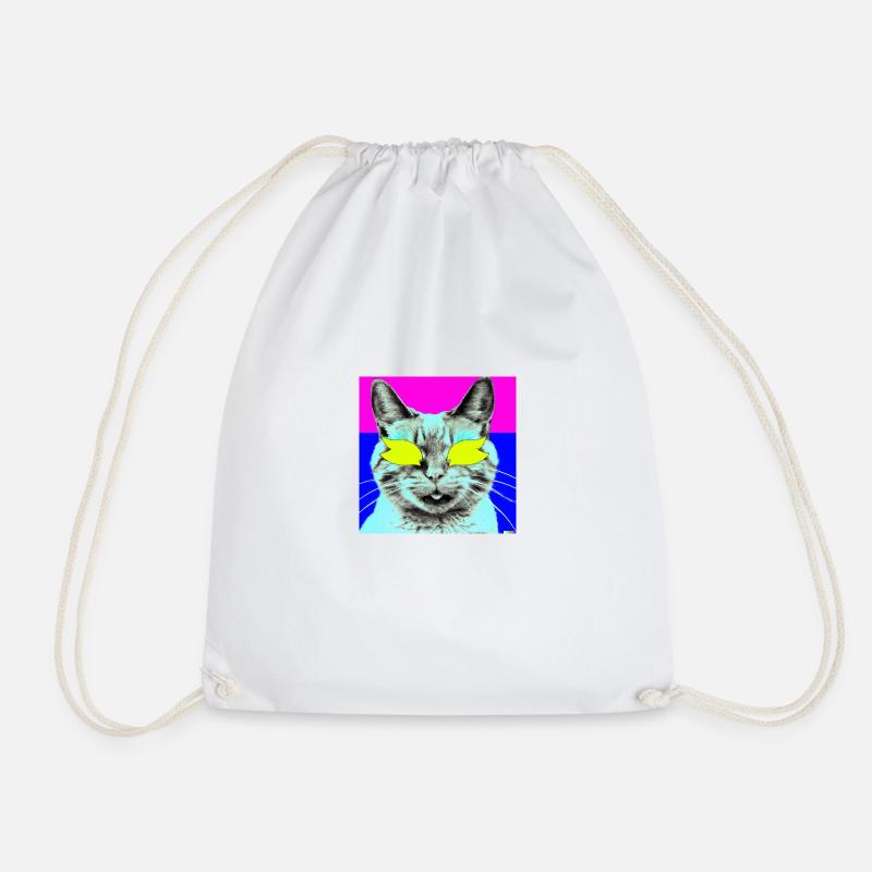 Blind Cat 6 - Turnbeutel - Weiß