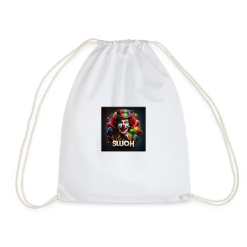 HAPPY CLOWN - Drawstring Bag - white - Front