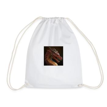 Sweat à capuche Dragon - Sac de sport léger - blanc - Devant