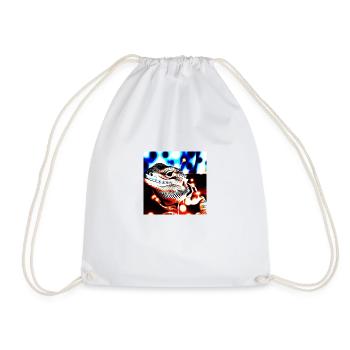 Cool et coloré t-shirts à l'effigie du Caméléon - Sac de sport léger - blanc - Devant