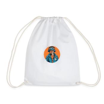 DJ Face to You - Drawstring Bag - white - Front