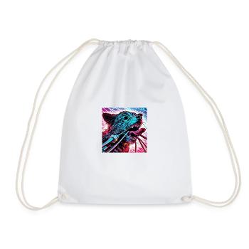 Cable chaos - Drawstring Bag - white - Front