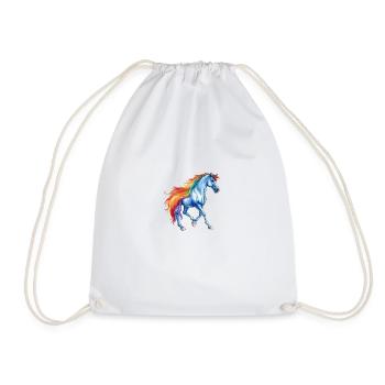 Horse - Drawstring Bag - white - Front