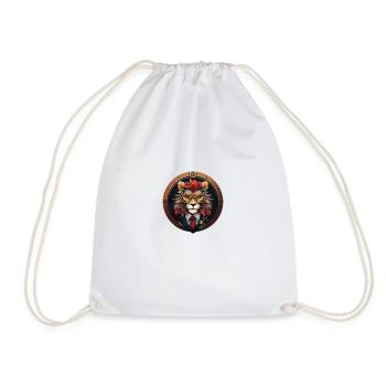 Cute Lion Design - Turnbeutel - Weiß - Vorne