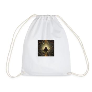 MONKEY IN THE FOREST - Drawstring Bag - white - Front