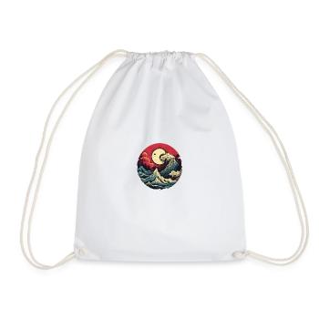 Ondes terrestres Lune - Sac de sport léger - blanc - Devant