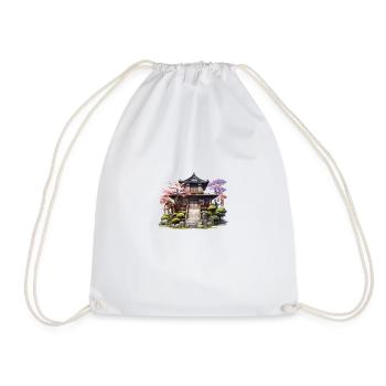 Japan House - Drawstring Bag - white - Front