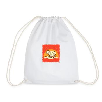 and on the 8th day god made a farmer tshirts cool - Drawstring Bag - white - Front