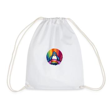 Penguin Pride: A sign of diversity - Drawstring Bag - white - Front