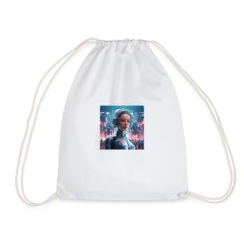 AI takes over the world - Drawstring Bag - white - Front