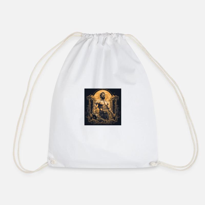 Gym Temple - Drawstring Bag - white