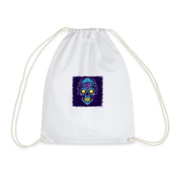 Anniversaire Skeleton Costume Spooky Skateboard Heart - Sac de sport léger - blanc - Devant