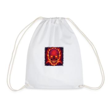 Cage d’anniversaire Drôle drôle de blague exosquelettique Squelette - Sac de sport léger - blanc - Devant