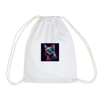 Chihuahua art - Drawstring Bag - white - Front