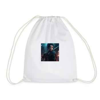 Woman art - Drawstring Bag - white - Front