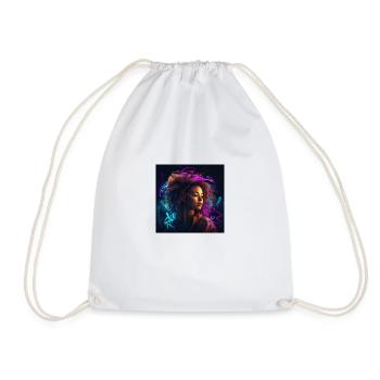 Woman art - Drawstring Bag - white - Front