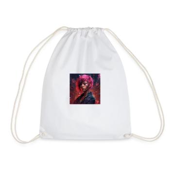 Woman art - Drawstring Bag - white - Front