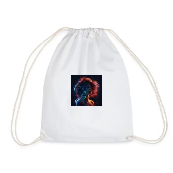 Woman art - Drawstring Bag - white - Front