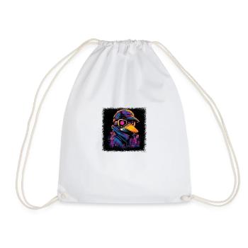 cool romantic statement duck bath bow hunting - Turnbeutel - Weiß - Vorne