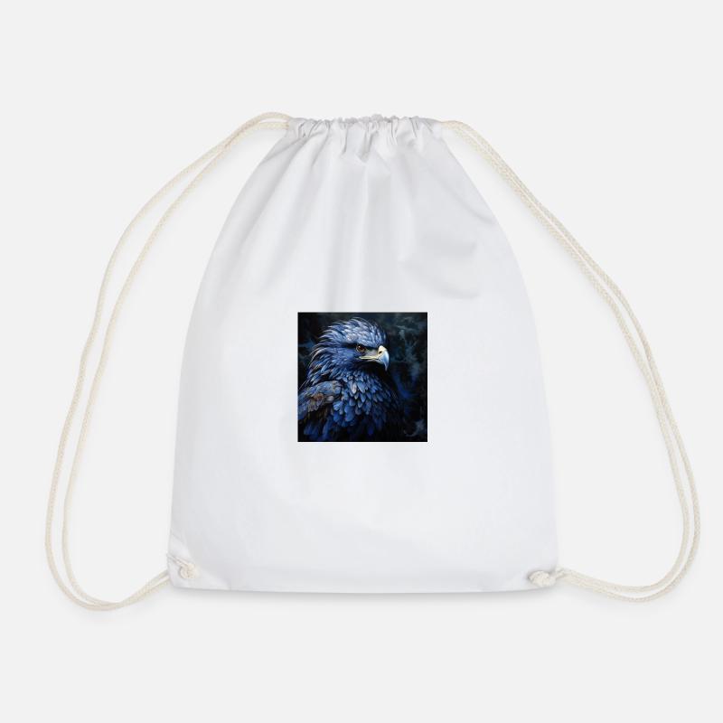 Blue Eagle - Drawstring Bag - white