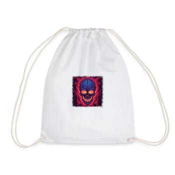 cool scary present idea anatomy skeleton costume - Drawstring Bag - white - Front