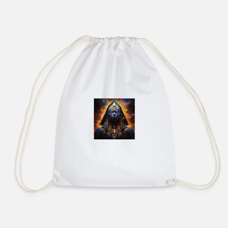 Black Pharaon - Drawstring Bag - white