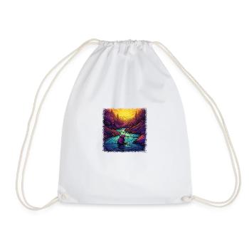 Present Beaver Lodge Mammal Dabar Sayings Canada - Drawstring Bag - white - Front