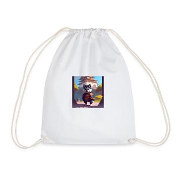 Ronin - Drawstring Bag - white - Front