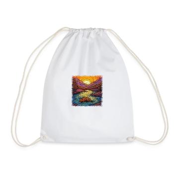 Canada Beaver Shirt Funny Quote - Drawstring Bag - white - Front