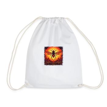 beehive humor joke bee breeder bee whisperer - Drawstring Bag - white - Front