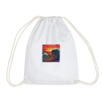 Cadeau Idée cadeau Drapeau Américain T-shirts de pêche Happy - Sac de sport léger - blanc - Devant