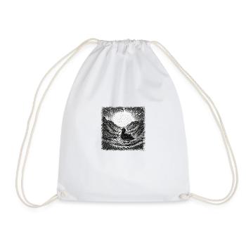 America Aves Best Friend Bow Hunting 4x4 - Drawstring Bag - white - Front