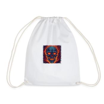 Biker Shirt Birthday Baby Skeleton Tshirts - Drawstring Bag - white - Front
