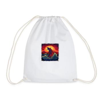 Bday Jokes Lake Statement Funny Quote - Drawstring Bag - white - Front