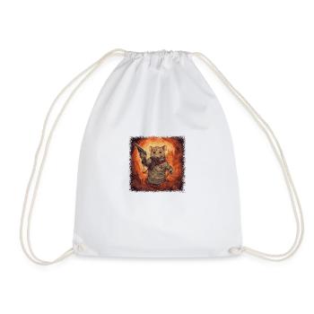 heureux clipart drôle humour mignon génial - Sac de sport léger - blanc - Devant