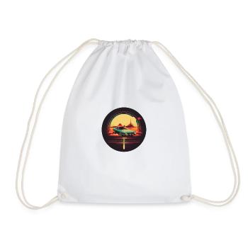 Nostalgie futuriste - Voiture rétro - Sac de sport léger - blanc - Devant