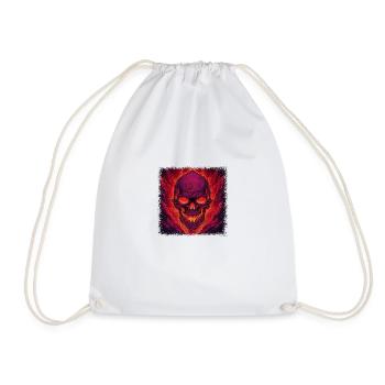 Fuck Off Skeleton Hand Tshirts Squelette Squelettique Effrayant - Sac de sport léger - blanc - Devant